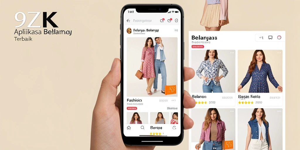 Tampilan utama aplikasi 9ZK dengan katalog fashion terbaru.