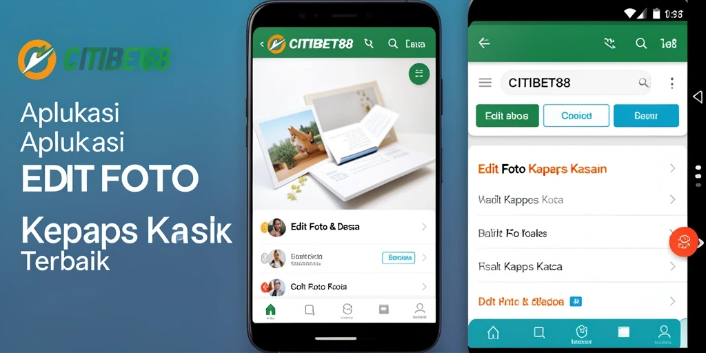 Antarmuka CITIBET88 yang modern untuk Edit Foto Kertas Kaca.