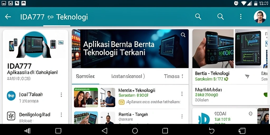 Antarmuka pengguna aplikasi IDA777 yang modern dan interaktif.