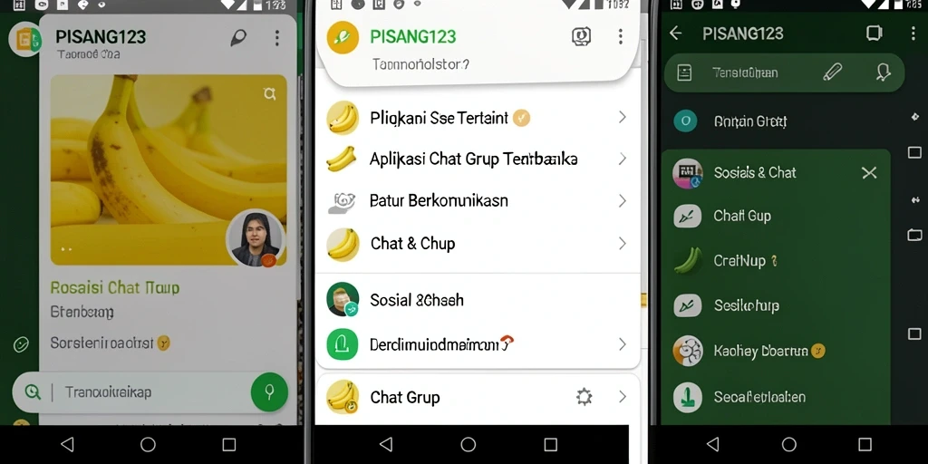 Tampilan antarmuka aplikasi PISANG123 yang menarik dan user-friendly.