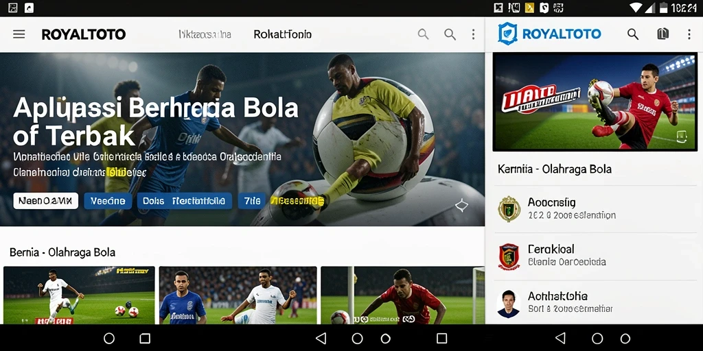 Tampilan antarmuka aplikasi ROYALTOTO yang menarik dan informatif.