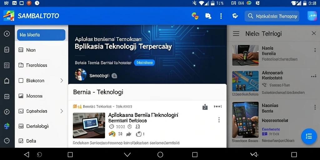 Tampilan antarmuka aplikasi SAMBALTOTO yang modern dan interaktif.