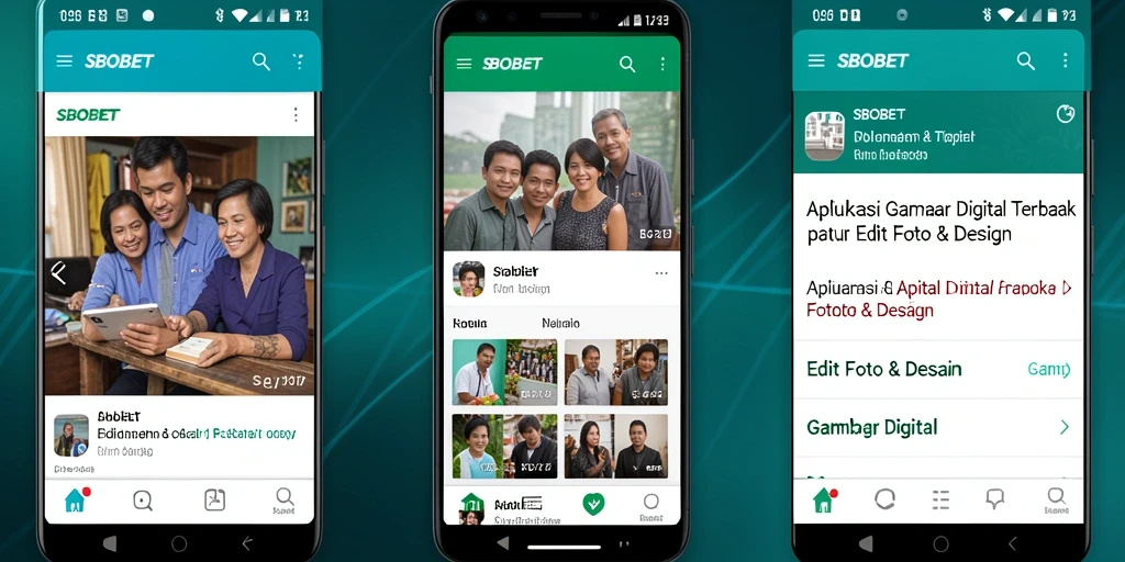 Antarmuka aplikasi SBOBET untuk edit foto dan desain grafis.