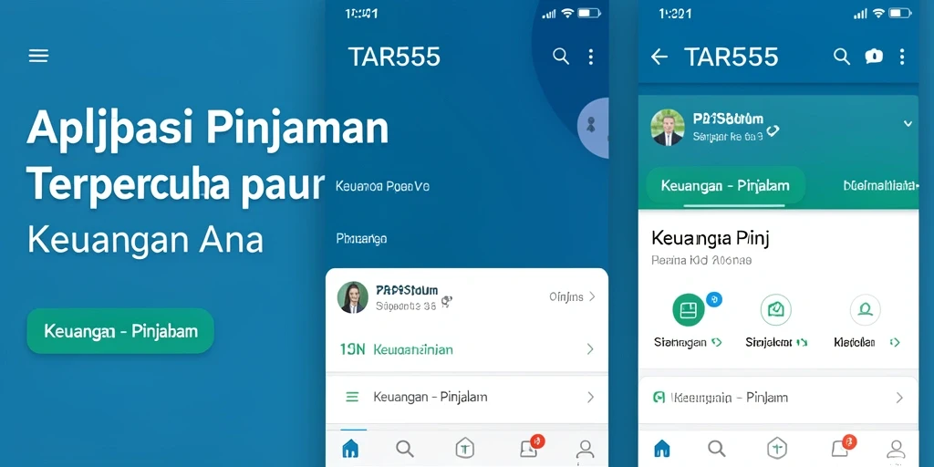 Tampilan antarmuka aplikasi TAR555 yang sederhana dan mudah digunakan.